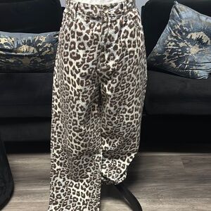 Leopard Print Women Jeans